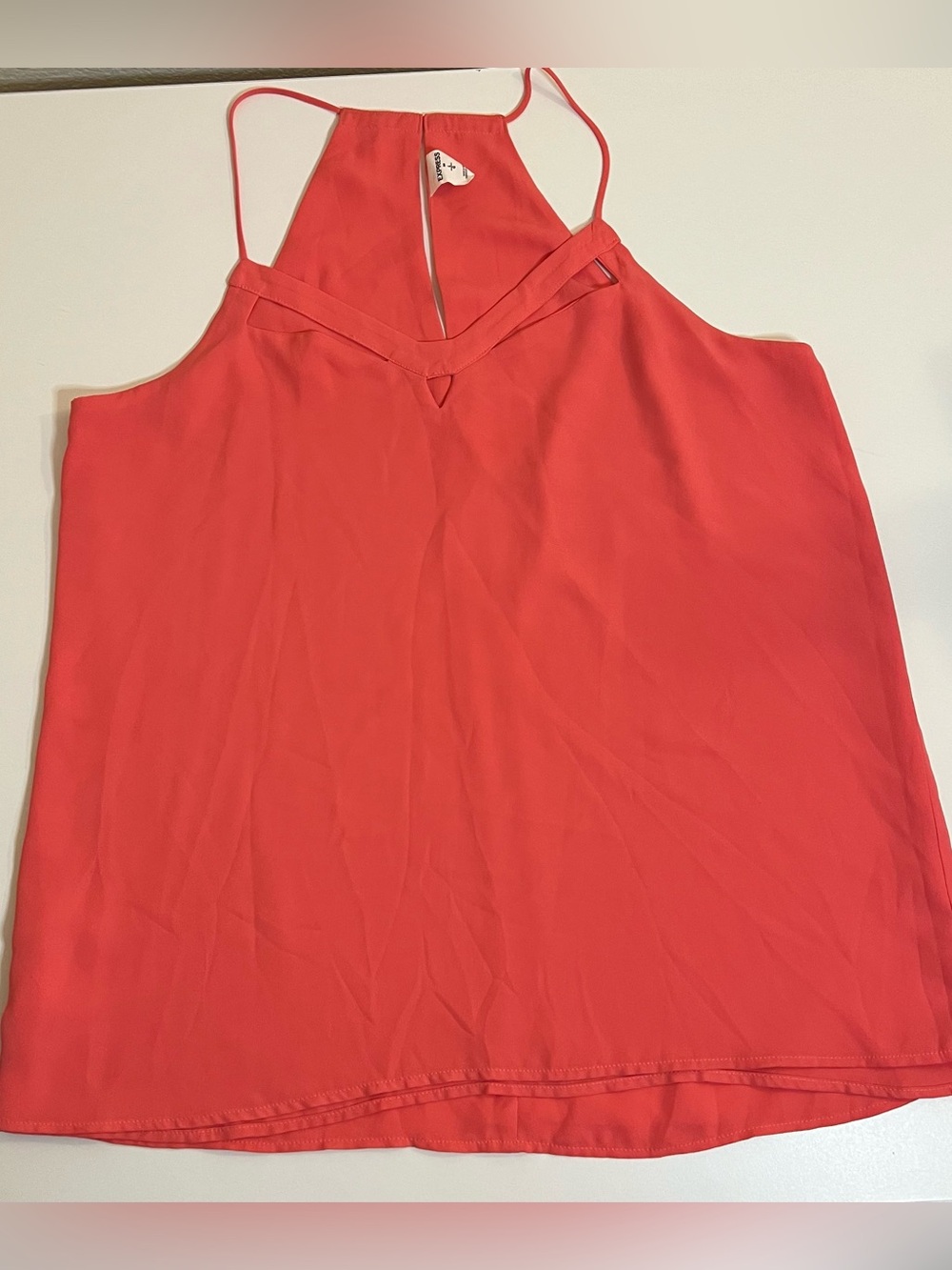 Express Coral Halter Cami Tank Top